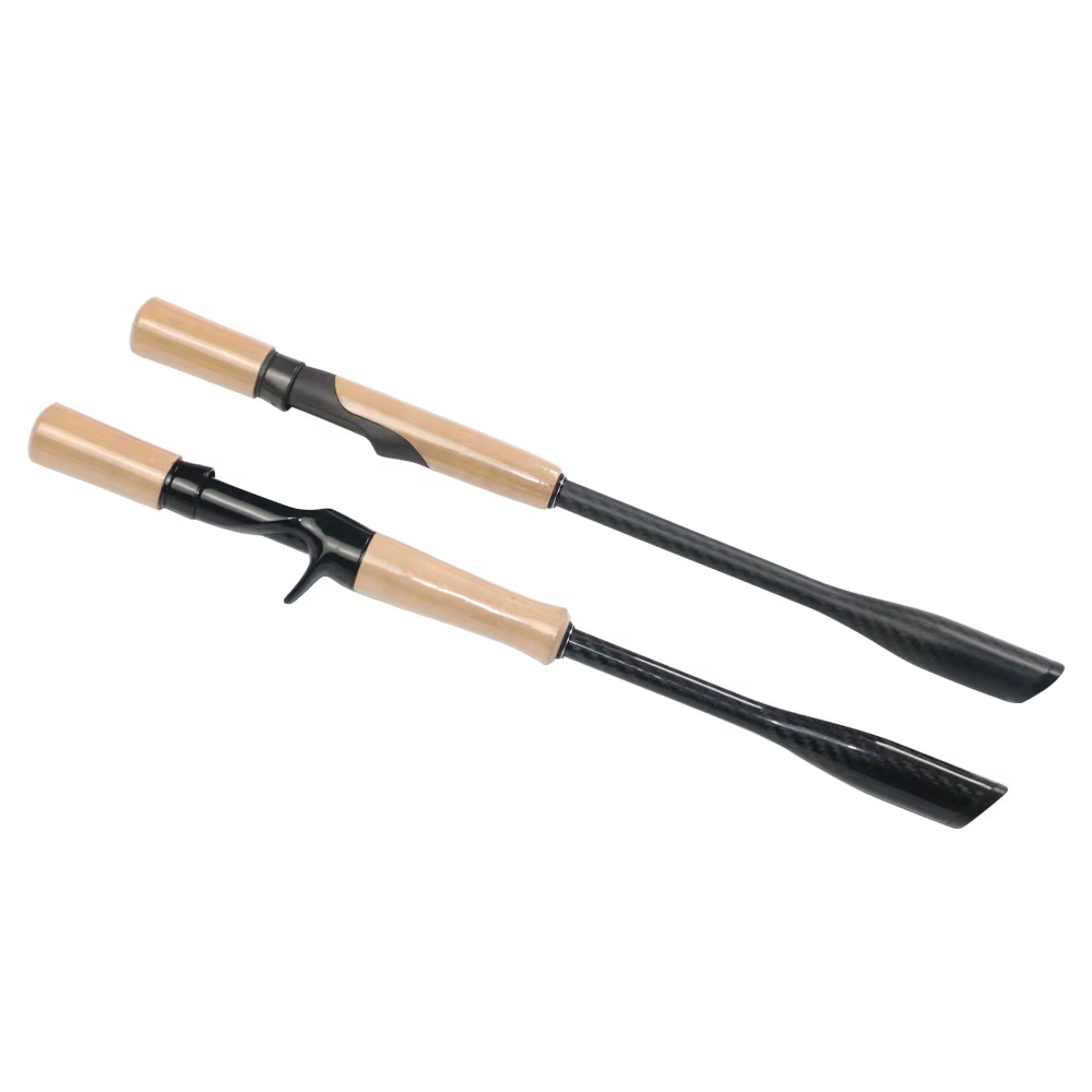 Caña giratoria Unibody 3K fibra de carbono, mango corcho y asiento Fuji - imagen 2