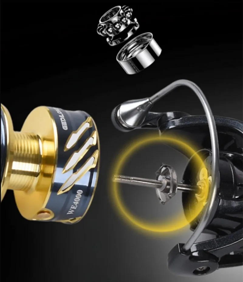 Carrete de spinning QAJTAO de metal para pesca ligera a distancia - imagen 2