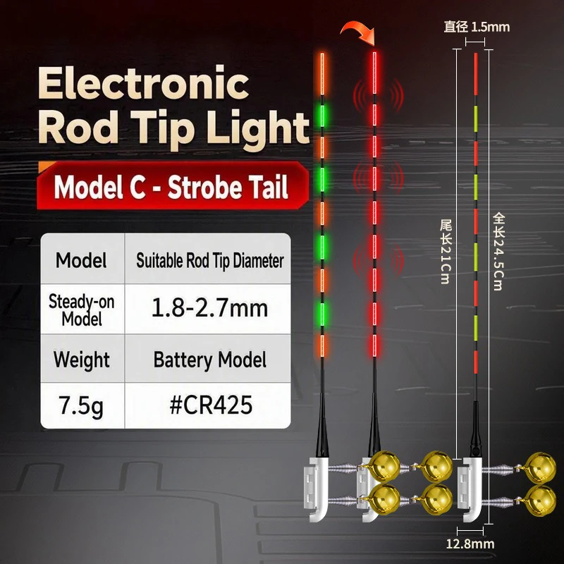Flotador electrónico LED con alarma de picada ultra sensible