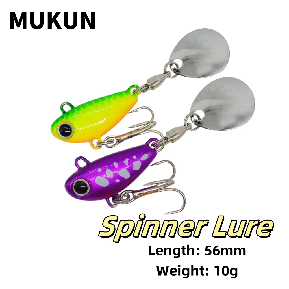 MUKUN Señuelo VIB Tail-spinner – Swimbait metálico para carpa - imagen 5