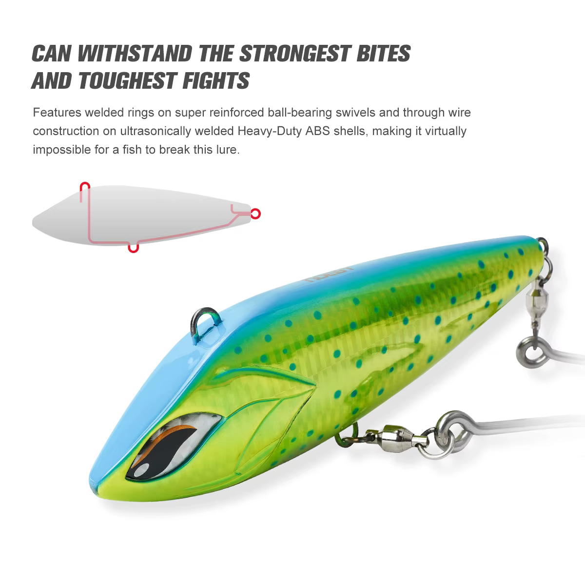 Noeby señuelo trolling 170mm 213g – Para atún y dorado - imagen 3