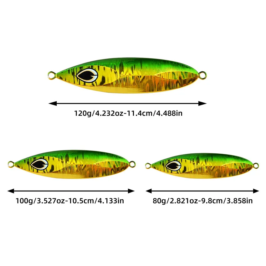Señuelo Jigging lento de metal luminoso para agua salada - imagen 4