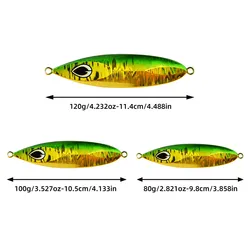 Señuelo Jigging lento de metal luminoso para agua salada