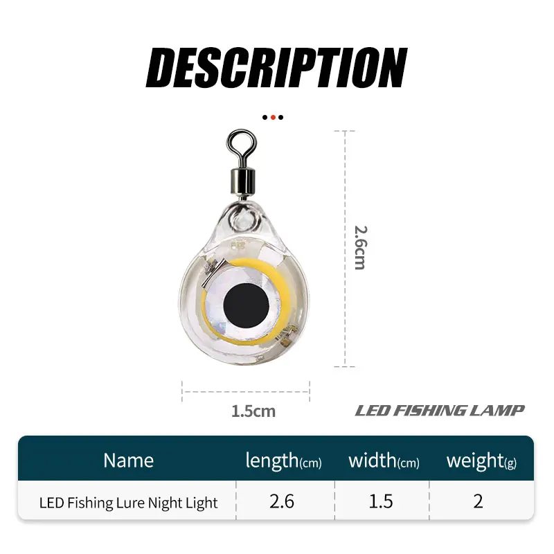 Mini señuelo LED subacuático impermeable