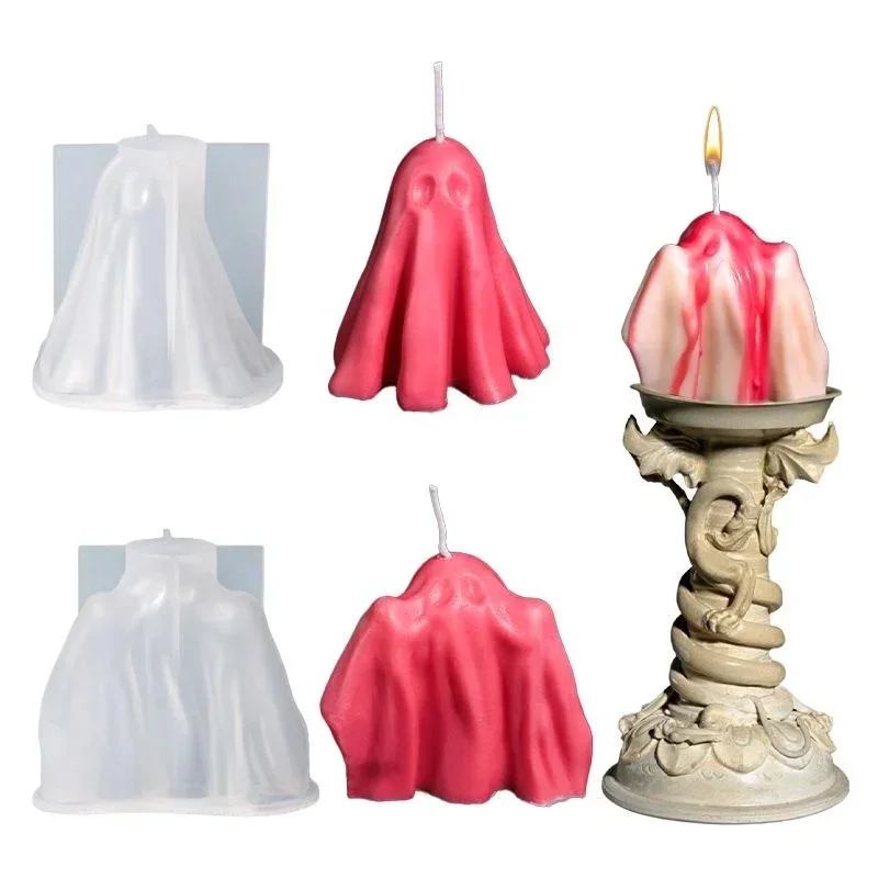 Molde artesanal para velas de Halloween – Diseño fantasma DIY - imagen 2