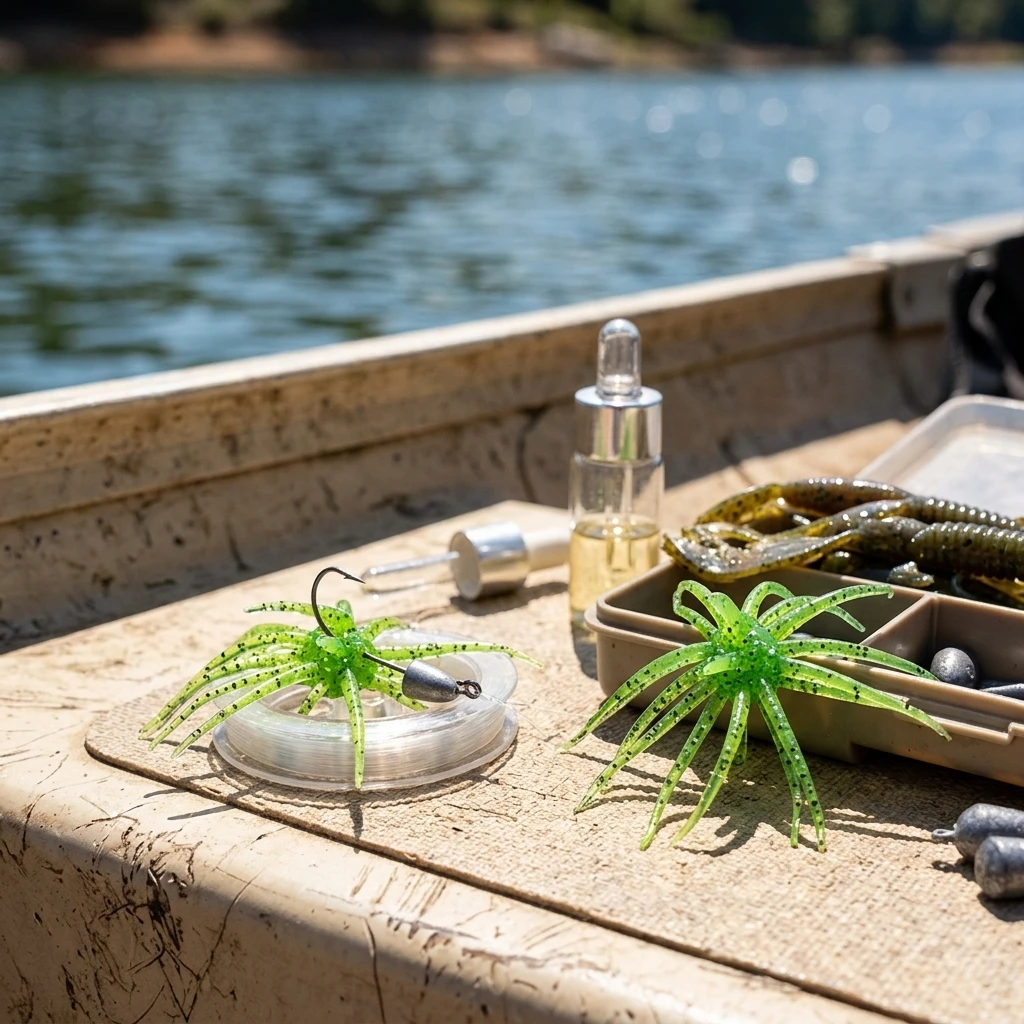 Señuelo vinilo erizo de mar elástico para pesca agua dulce y salada