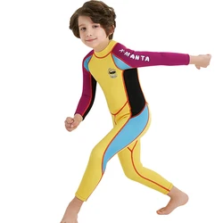 Traje de neopreno infantil UV con manga larga térmica