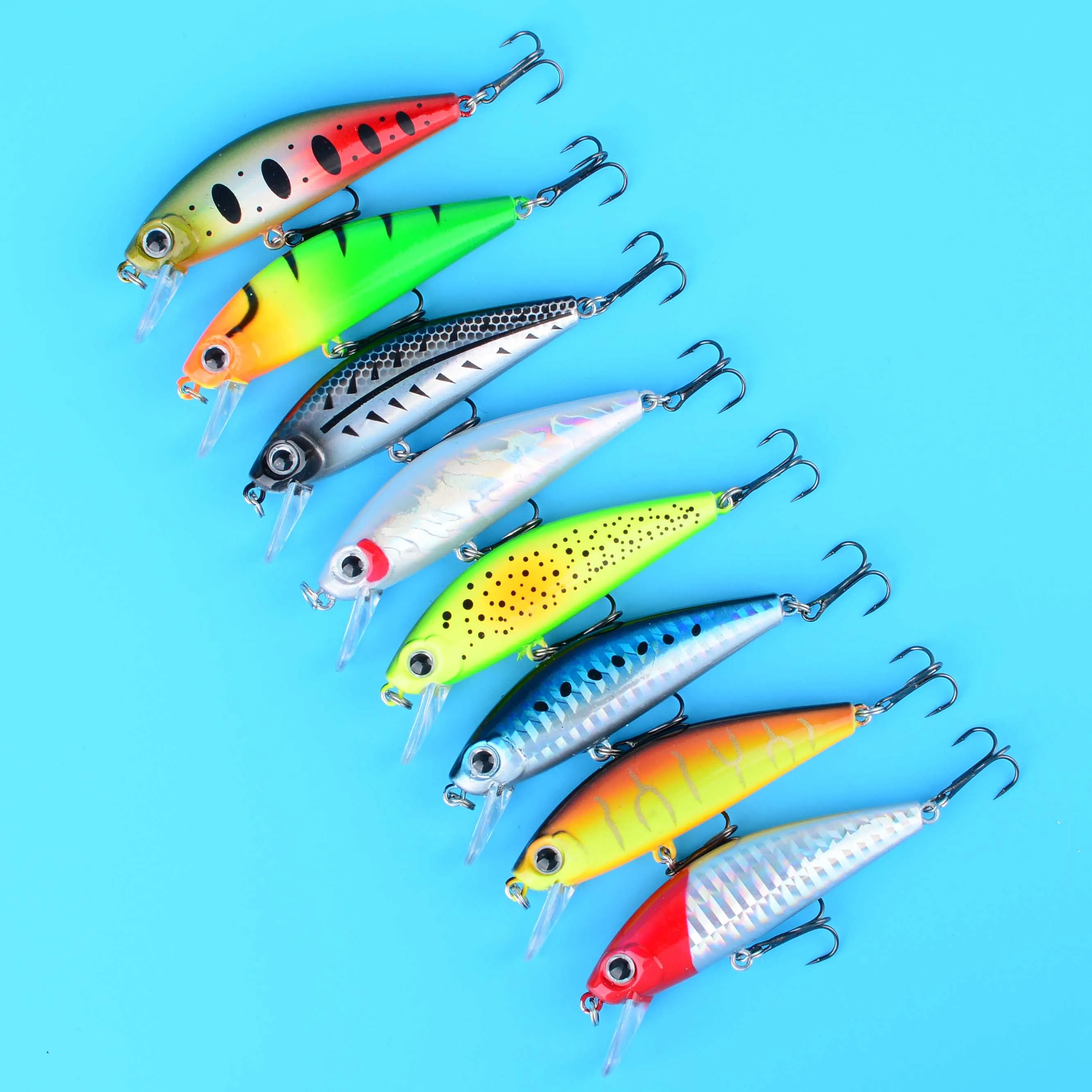 Señuelo Minnow hundimiento lento de plástico duro para trucha y lubina - imagen 5