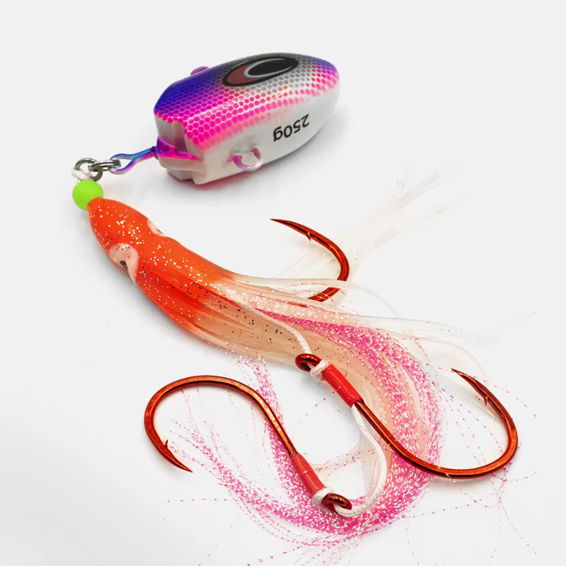 BKK Jig Head con cabezal plomo luminoso para vinilo pulpo marino - imagen 3