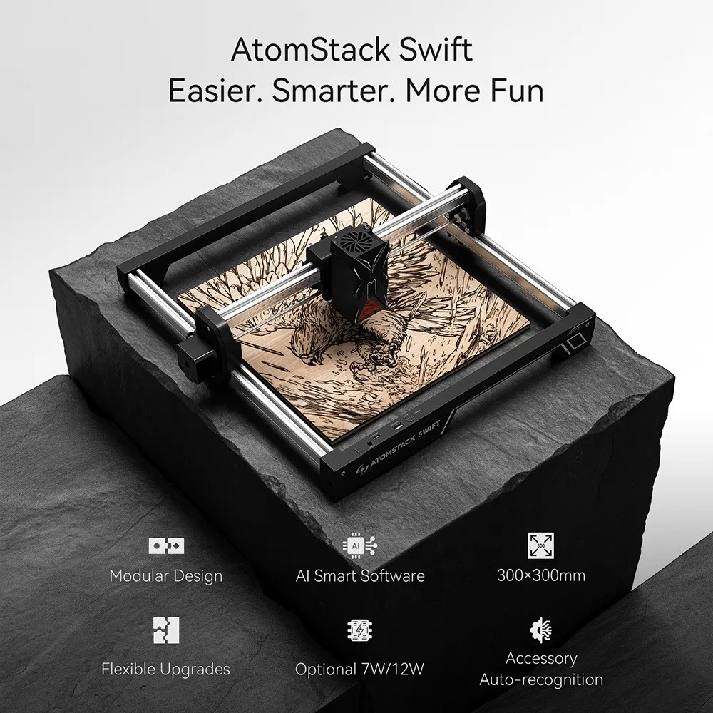 Máquina de Grabado Láser ATOMSTACK Swift de 12W