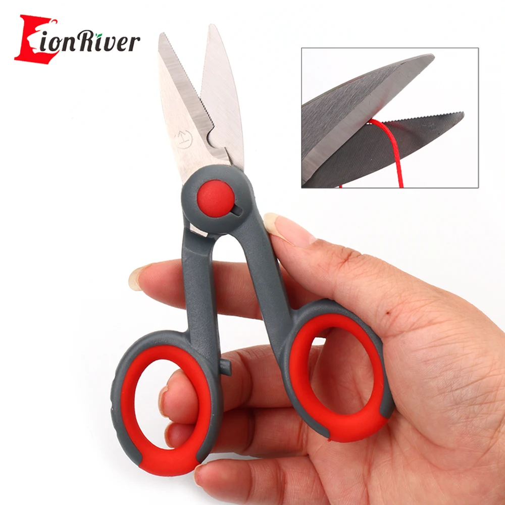 Lionriver Cortador de alambre para pesca – tijeras dentadas inox