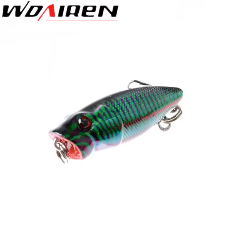 Popper mini realista con plumas – Señuelo superficie 3,5cm - imagen 4