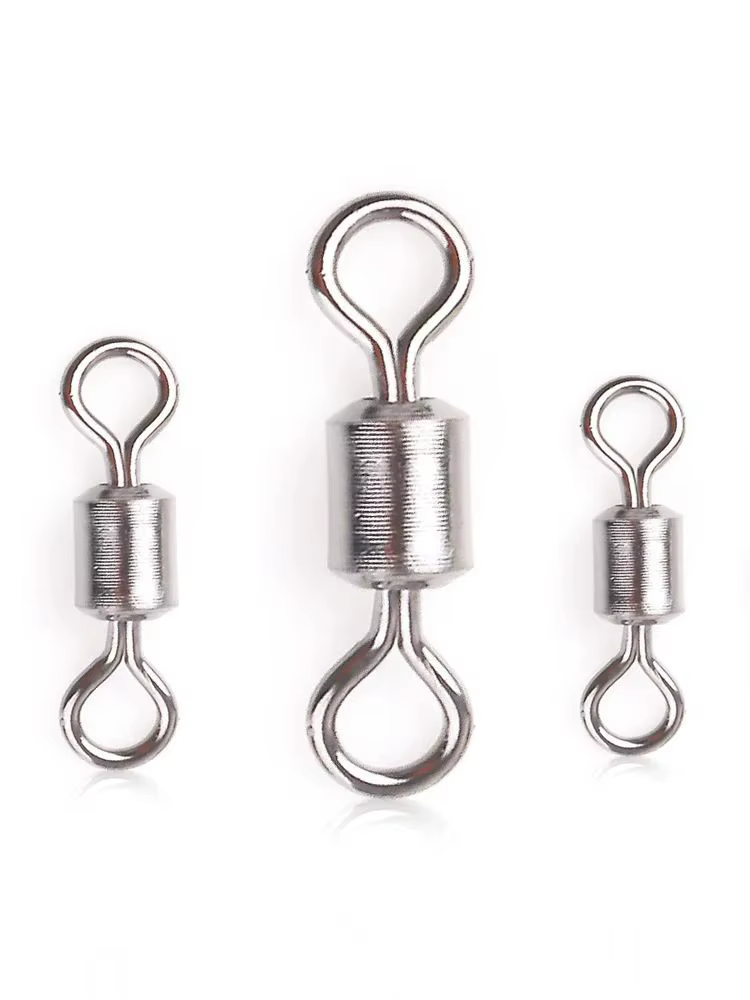 Conector giratorio acero inoxidable para pesca de carpa anillo sólido