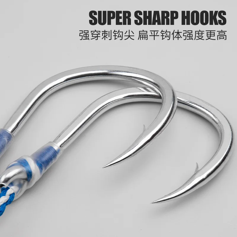 Anzuelos Slow Jig Teaser HK049 para tuna con ojo grande - imagen 3