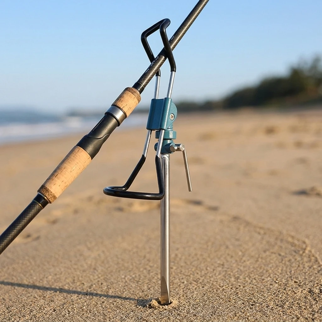 Soporte Cañas Pesca Acero Inoxidable con Pico para Mar y Tierra - imagen 2