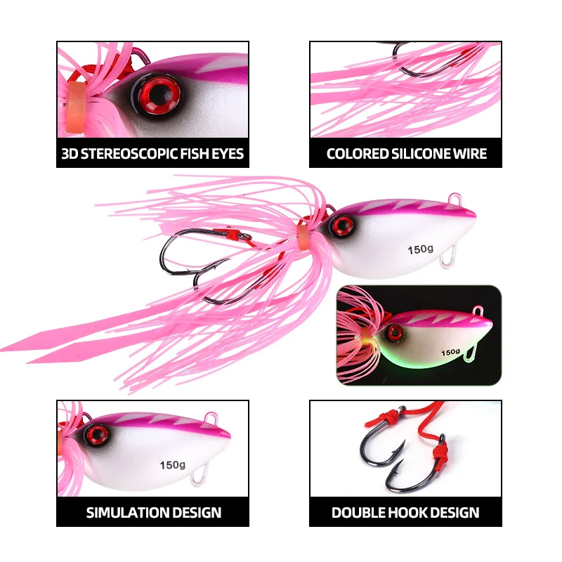 Señuelo de plomo luminoso WEIHE WP39 – pesca en mar desde barco - imagen 2