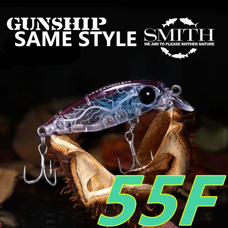 Smith Minolua 55F Señuelo minnow – Boca doblada color abulón - imagen 2