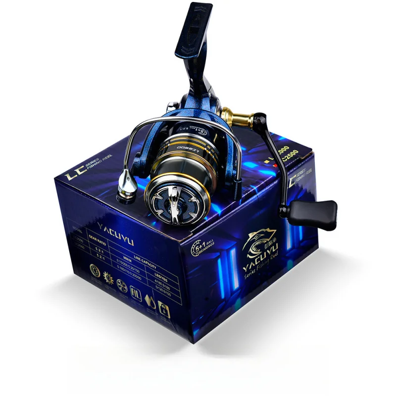 Carrete de pesca metálico de lanzamiento suave y largo alcance - imagen 3