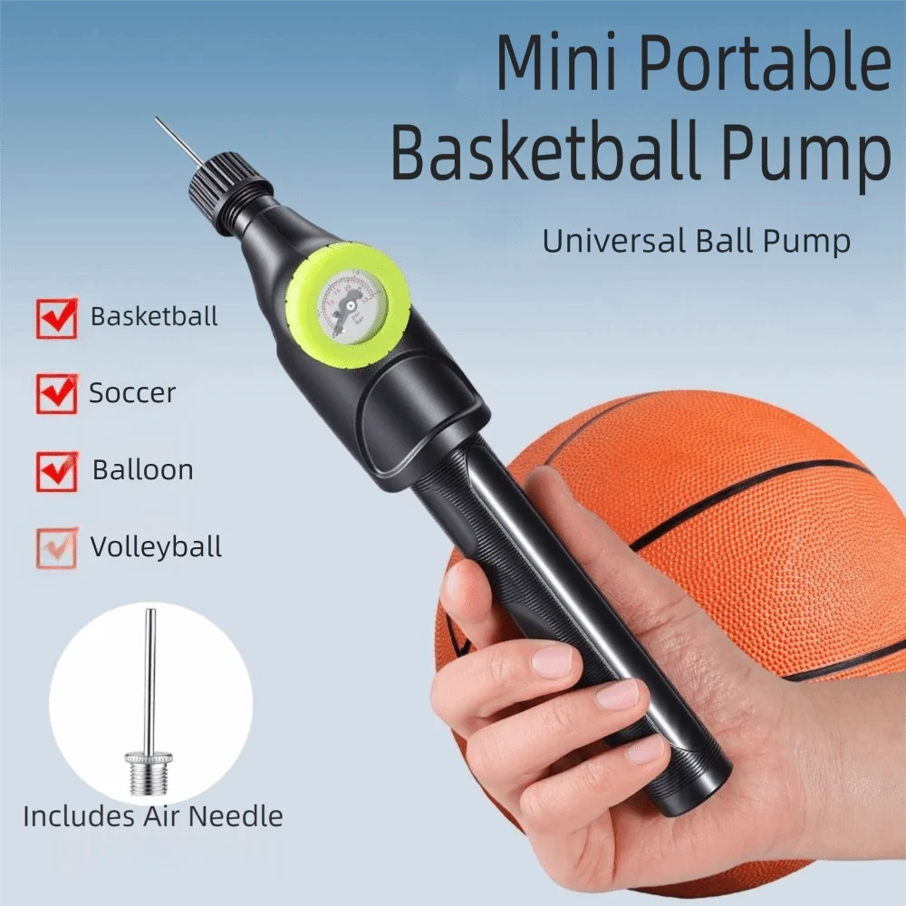 Inflador de aire manual para balón de baloncesto con varilla - imagen 5