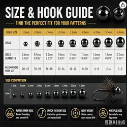Cuentas de Latón Redondas MUUNN para Señuelos DIY