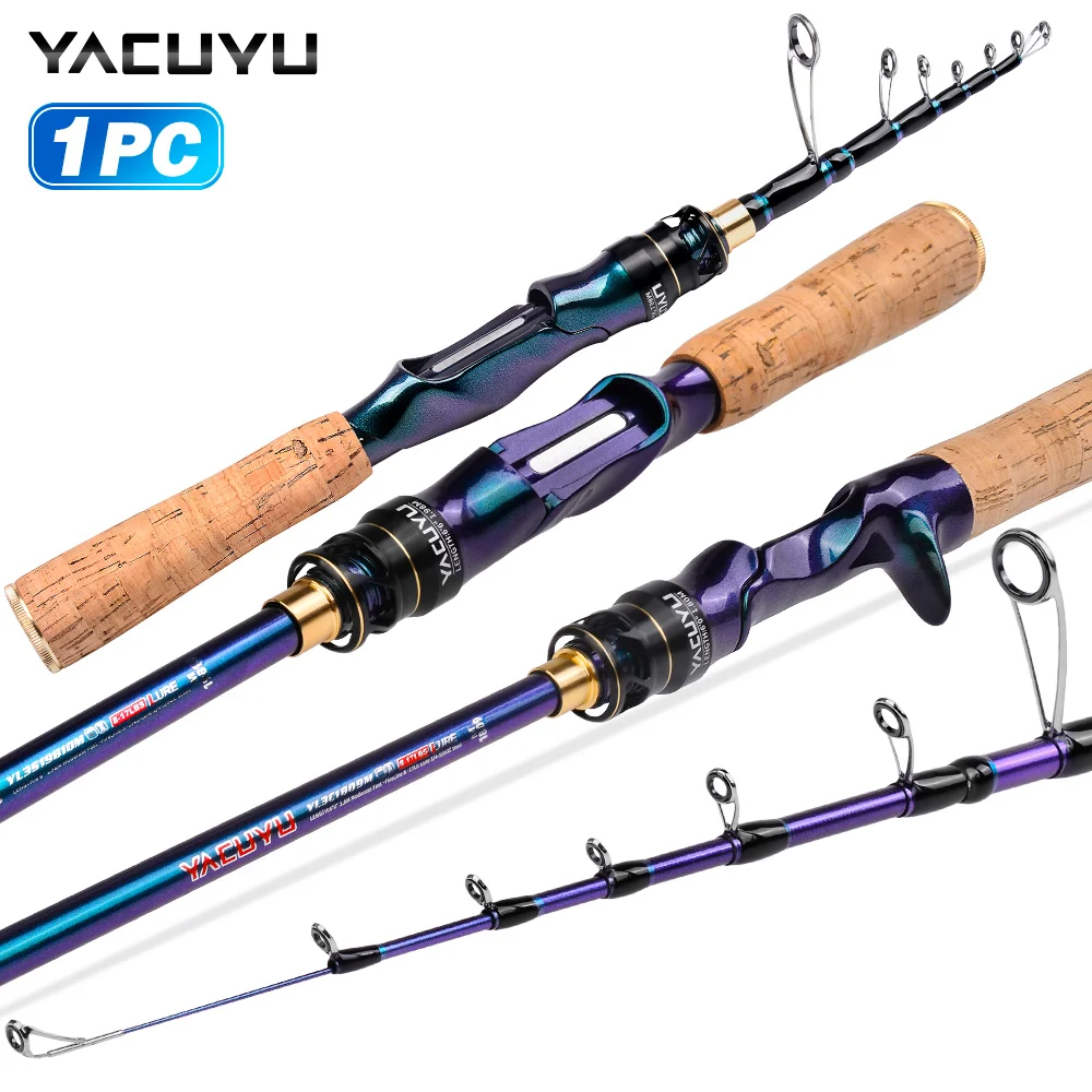 PROBEROS Caña telescópica de carbono para spinning y baitcasting - imagen 2