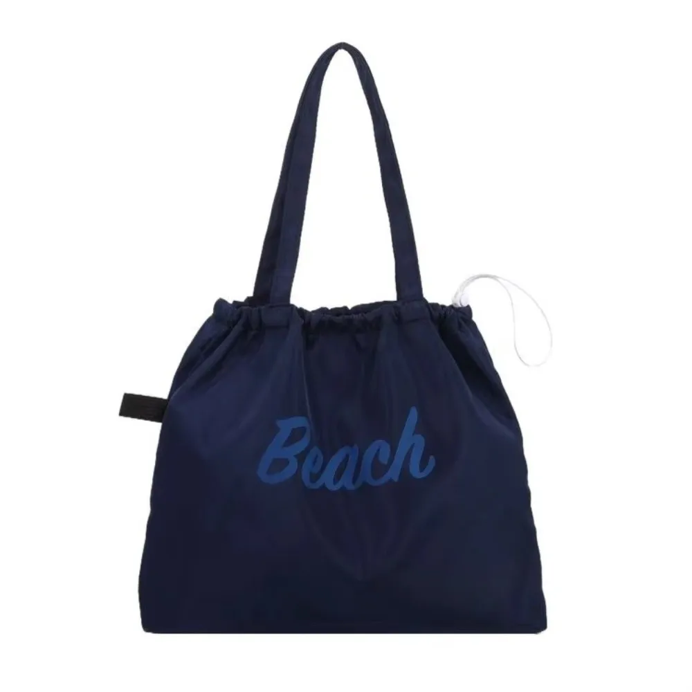Bolso de lona de pesca letras impresas, hombro informal gran capacidad - imagen 2