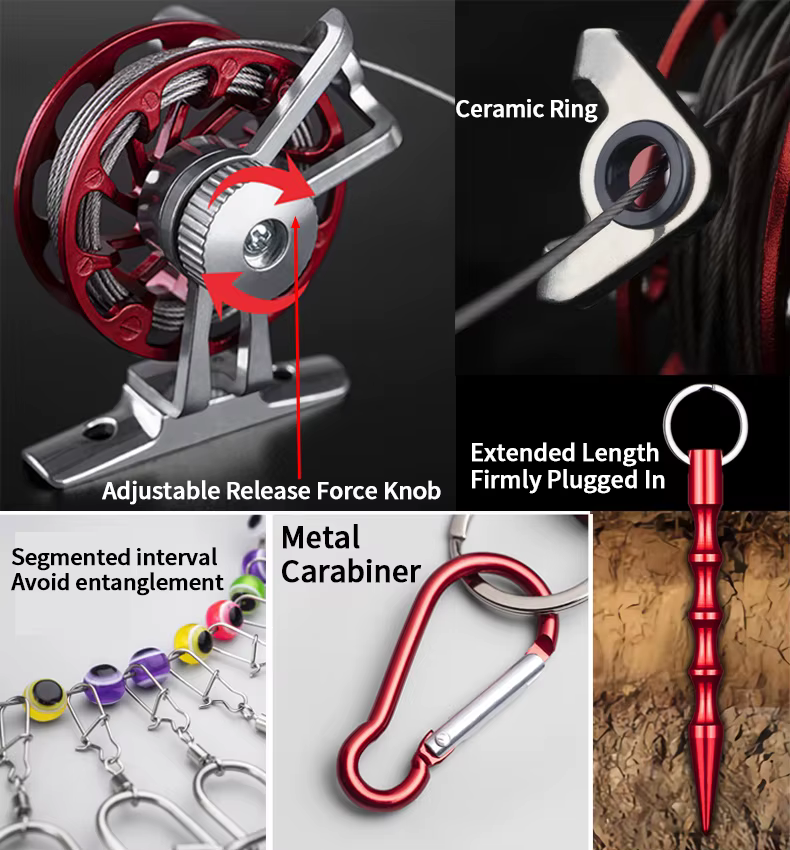 Cinturón de pesca con cable de acero inoxidable y hebilla de seguridad - imagen 4