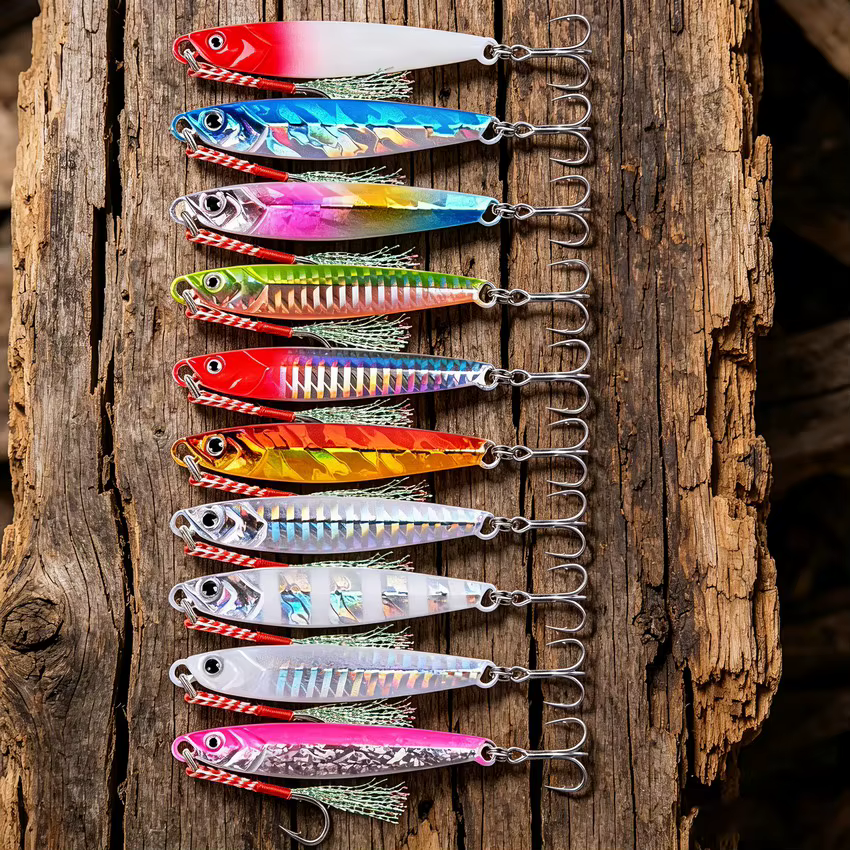 Conjunto cucharas metálicas Jigging – Señuelos para lubina premium - imagen 3