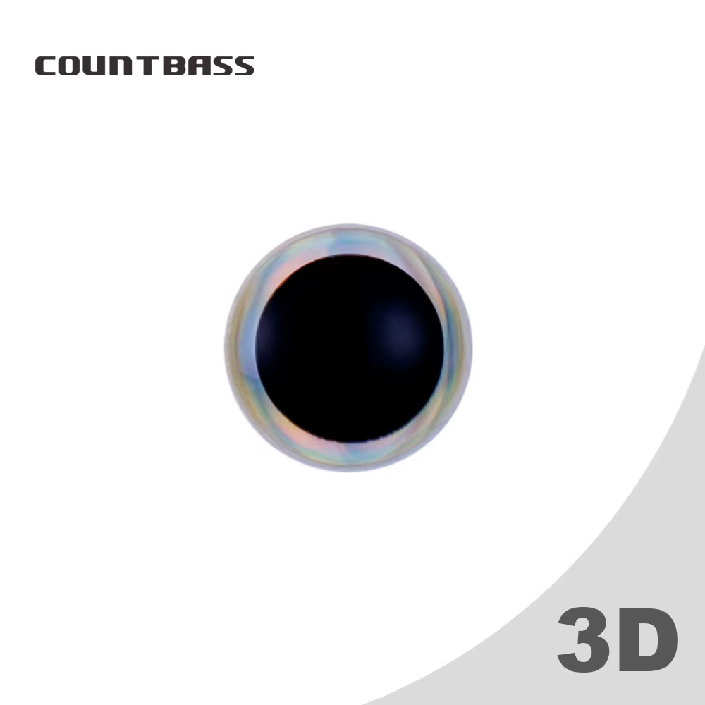 Ojos holográficos 3D Countbass para jig – Negro pupila grande