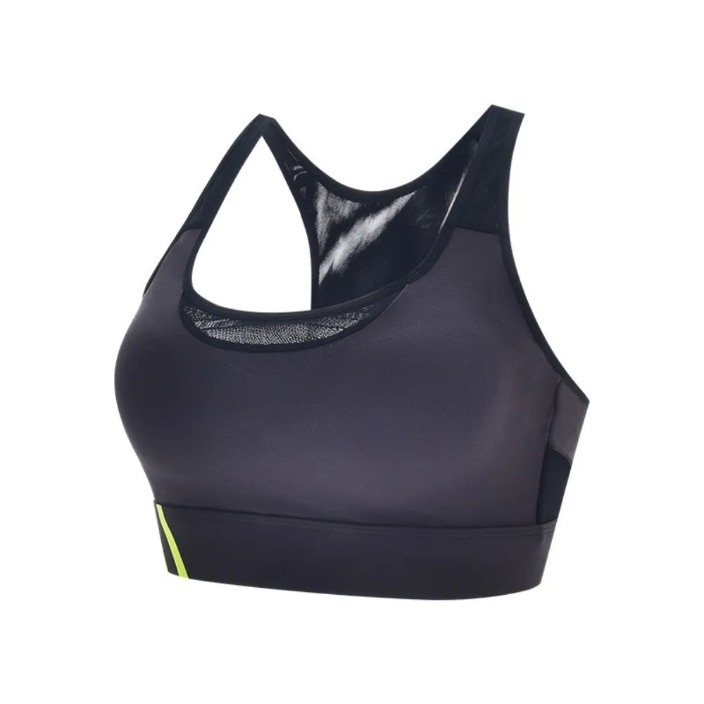 Sujetador deportivo sin costuras con copas fijas ajustable para yoga