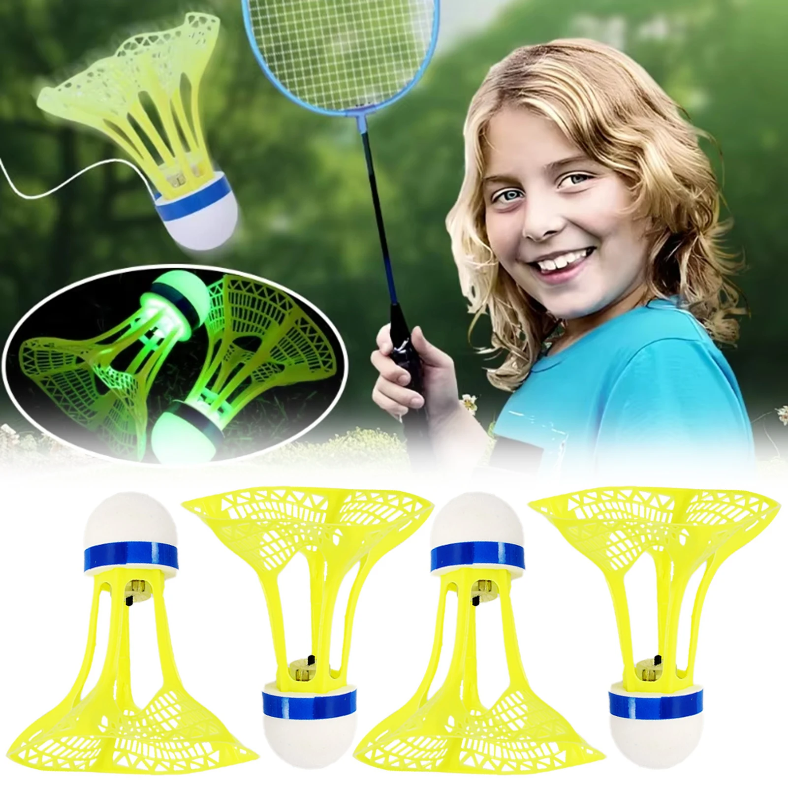 Volantes LED para bádminton, visibles durante el juego