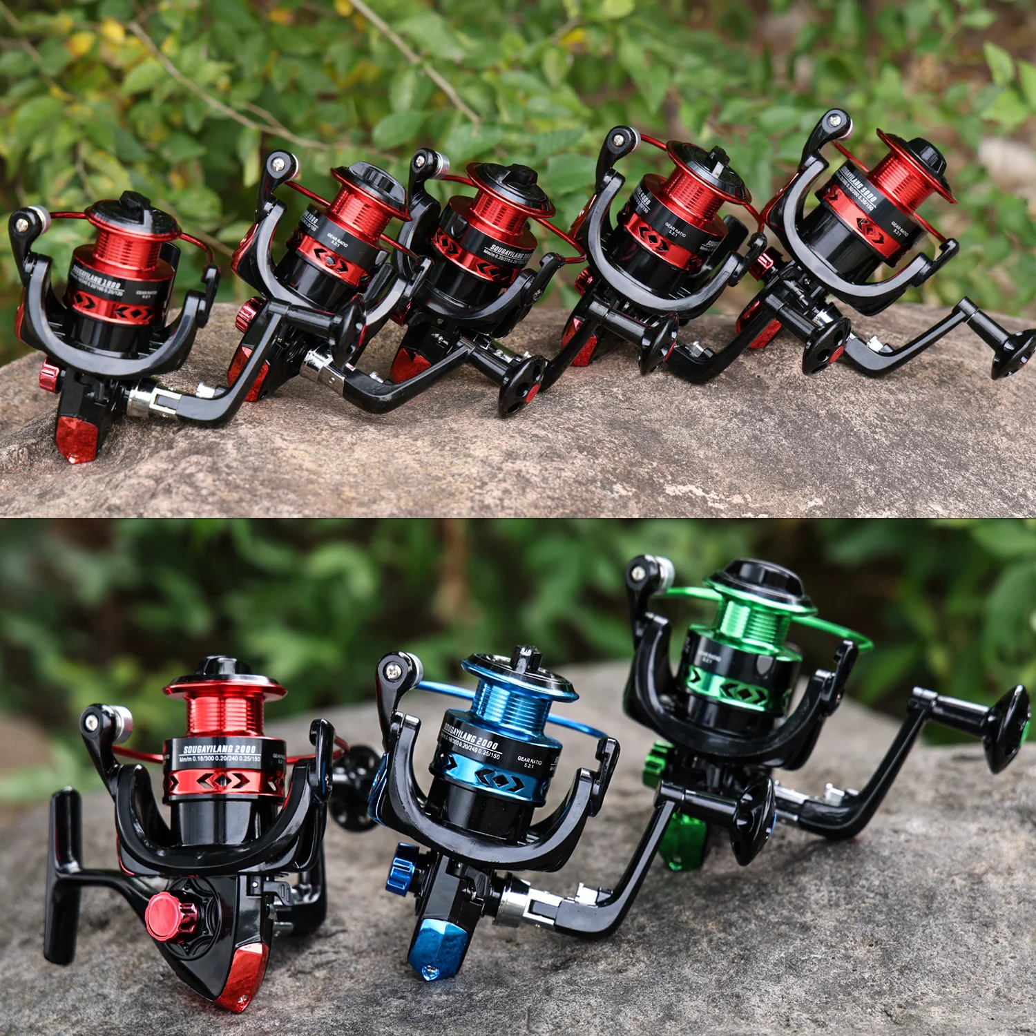 Carrete de pesca Sougayilang aluminio CNC, arrastre suave - imagen 3