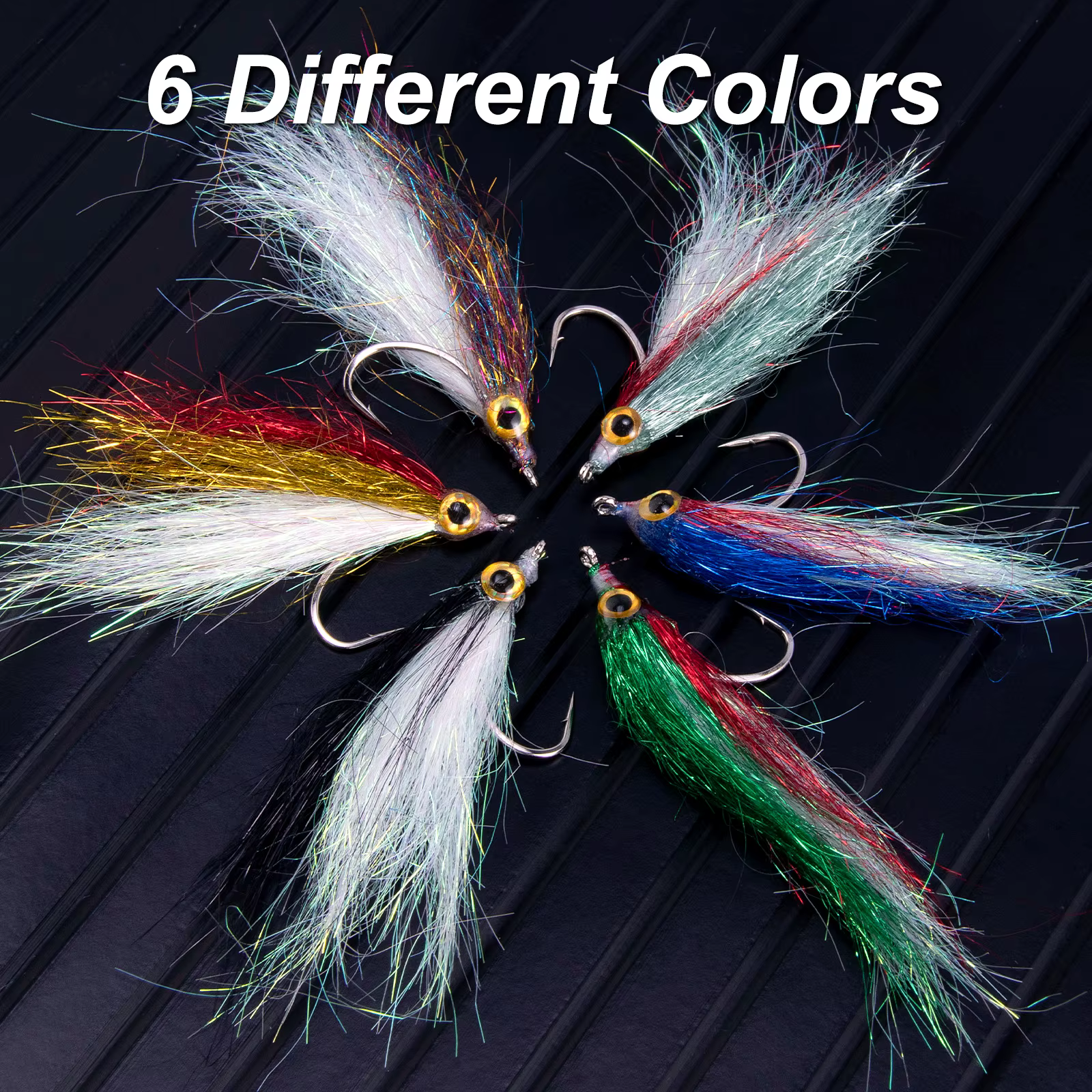 Moscas Minnow Wounded, Ice Dub Fry y Baitfish hundimiento lento trucha lubina - imagen 4