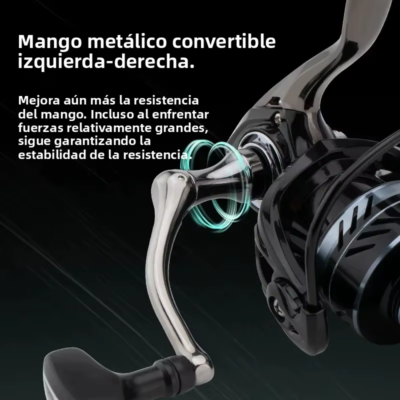 Carrete giratorio Huidiao – Todo metal con arrastre 12 kg