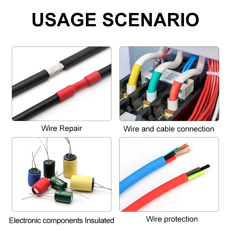 Tubo termocontraíble enrollado y listo para encoger