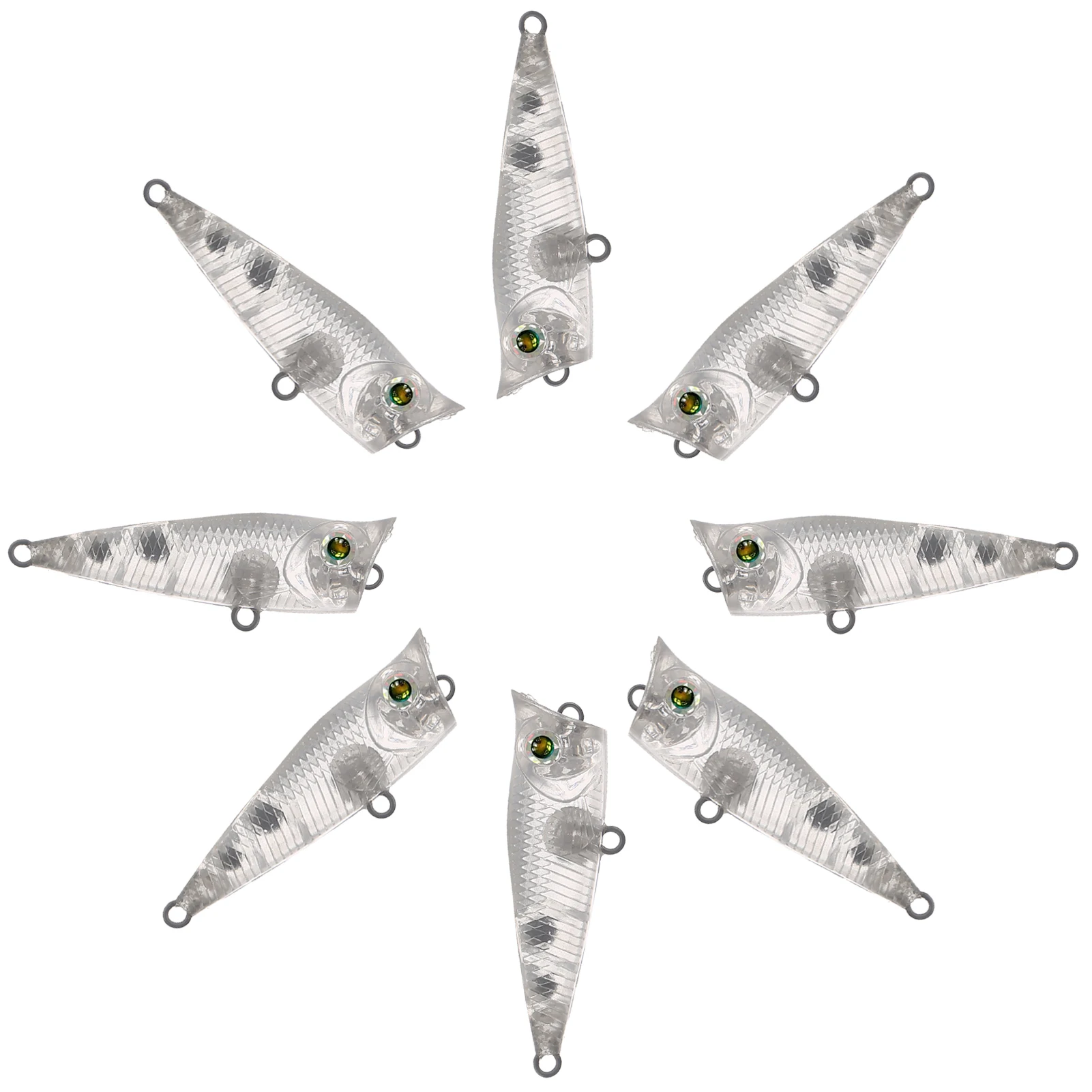 Popper Free Fisher Mini sin pintar – Cebo duro blanco superficie - imagen 3