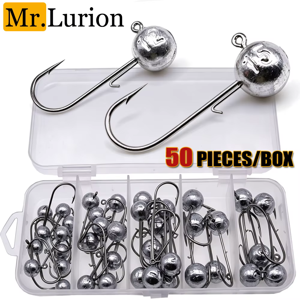 Anzuelos Jig Head Mrlurion para vinilo y lombriz plástica - imagen 2
