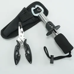 Pinza de pesca en acero inoxidable mango recto para señuelos