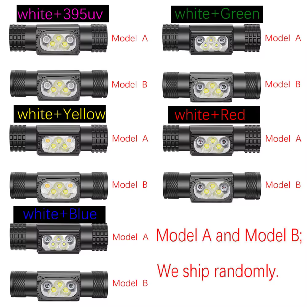 Mini faro LED H05B con cuerpo compacto de aluminio y correa ajustable