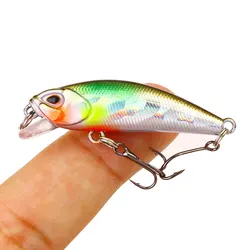 Wobbler minnow hundido para lubina, crankbait de plástico duro
