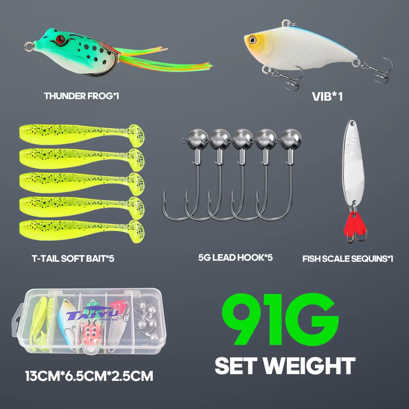 Kit Señuelos TAIYU para Trucha, Lucio y Perca con Rana Thunder - imagen 3