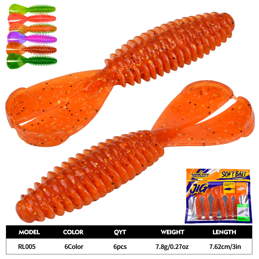 Sunlure Swimbait doble cola cuerpo roscado para lubina y lucio