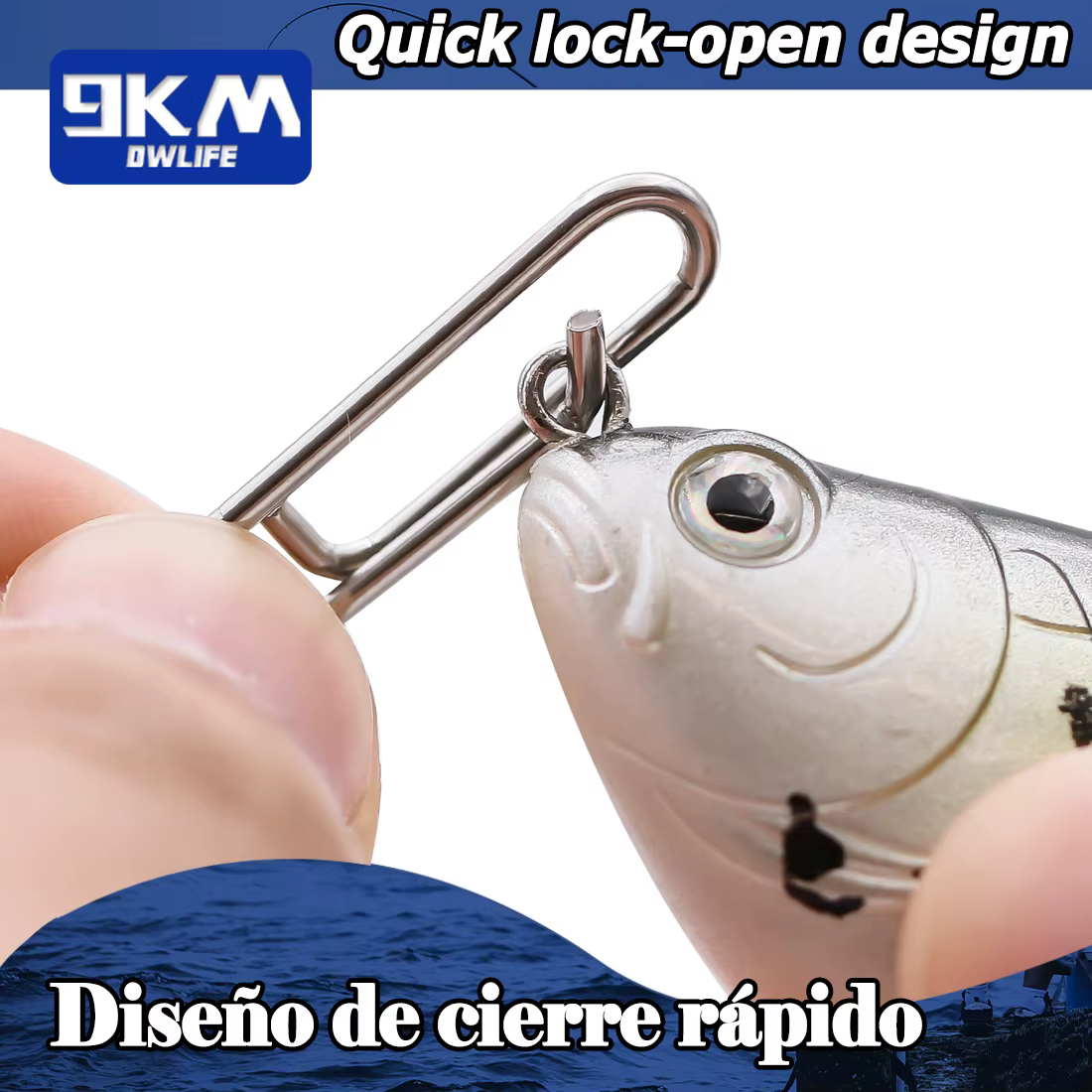 Clips Giratorios Acero Inoxidable para Señuelos – Agua Salada - imagen 4