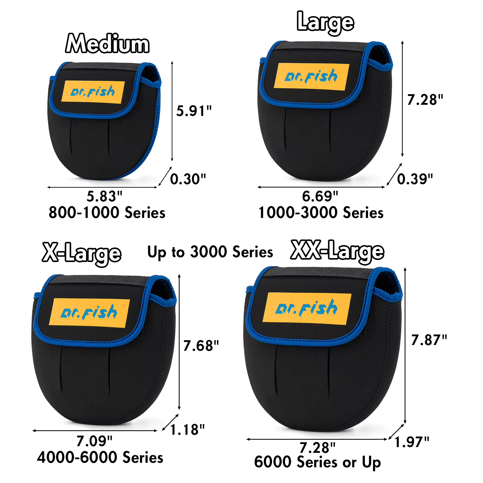 Funda protectora neopreno para carrete de pesca - spinning casting - imagen 5
