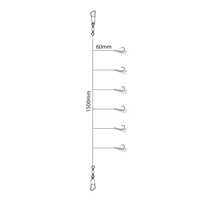 JK UV Sabiki Rigs – Señuelo suave gancho de asistencia para camarones
