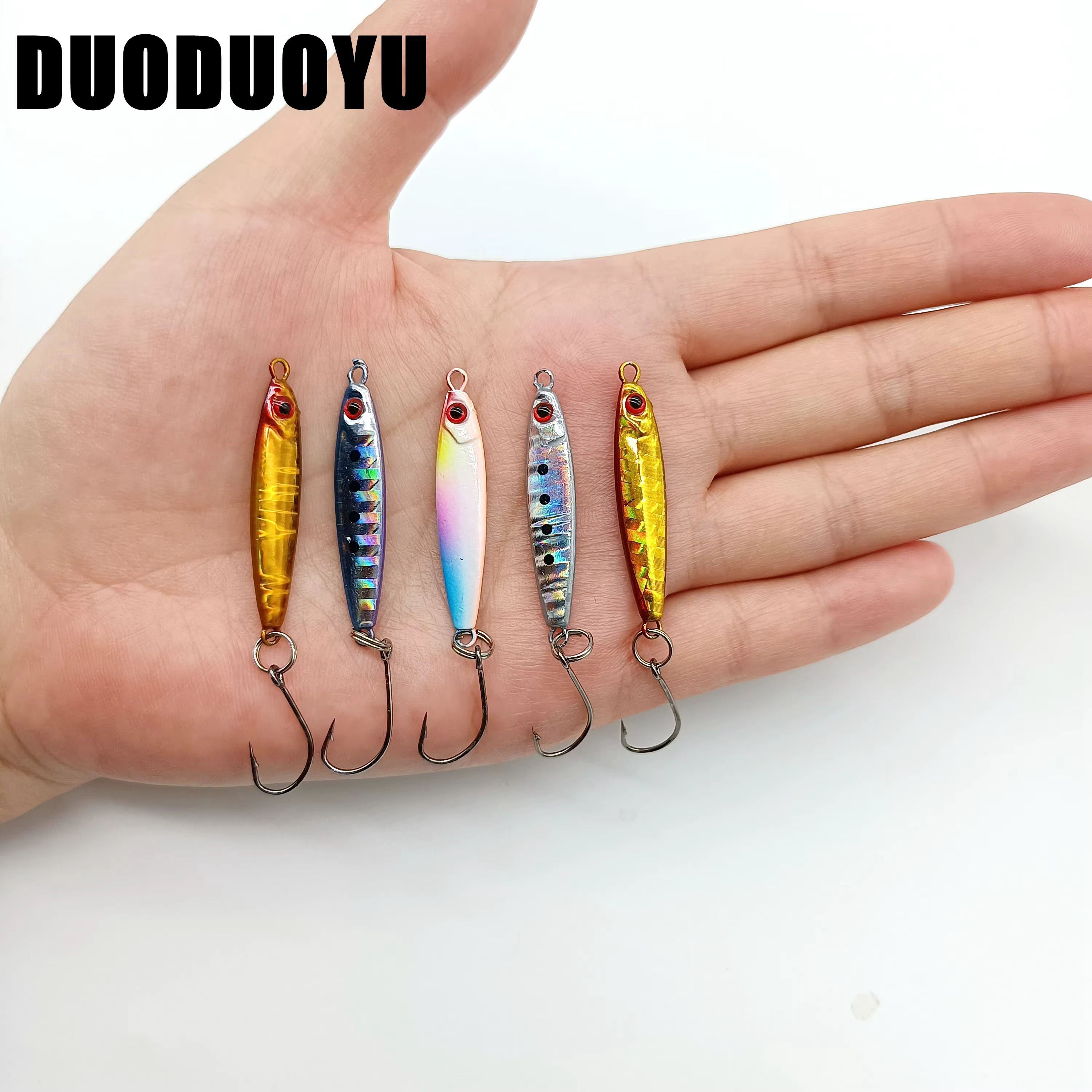Duoduoyu Mini Jig Metal con Anzuelo Simple – Señuelo Artificial para Pesca - imagen 3