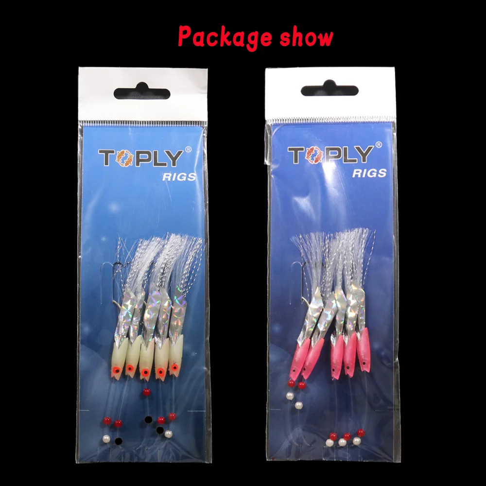 Lionriver Sabiki luminoso para pesca en agua salada con púas - imagen 5