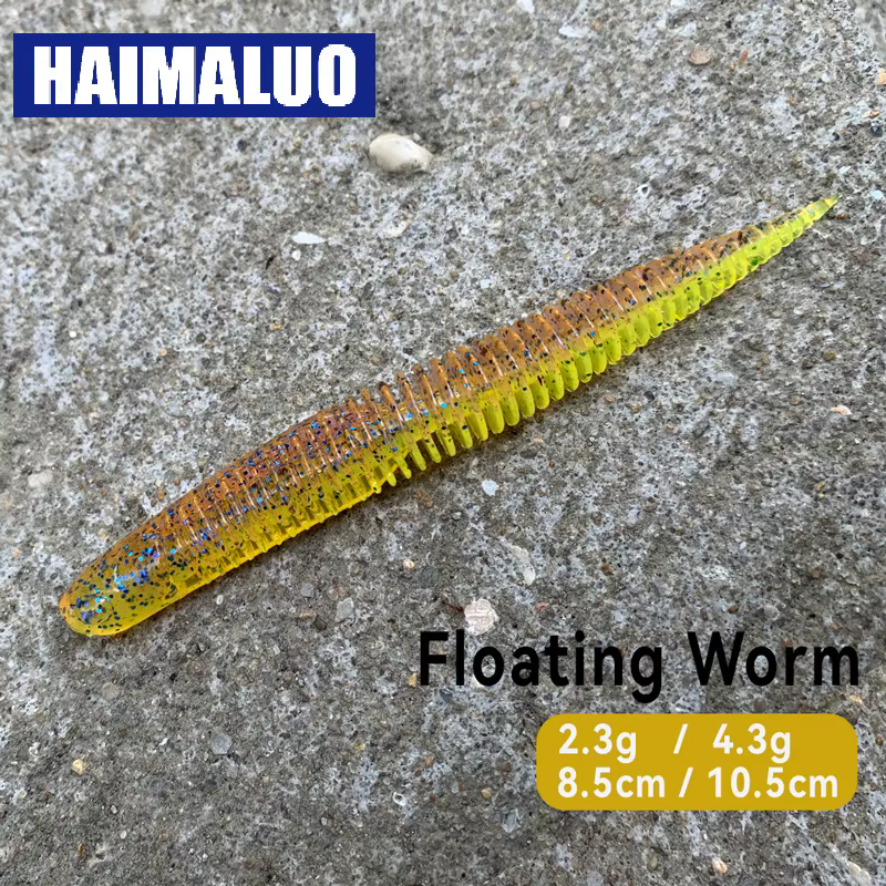 Señuelo blando Hailuo 8,5 cm - Gusano para lubina cola recta - imagen 3