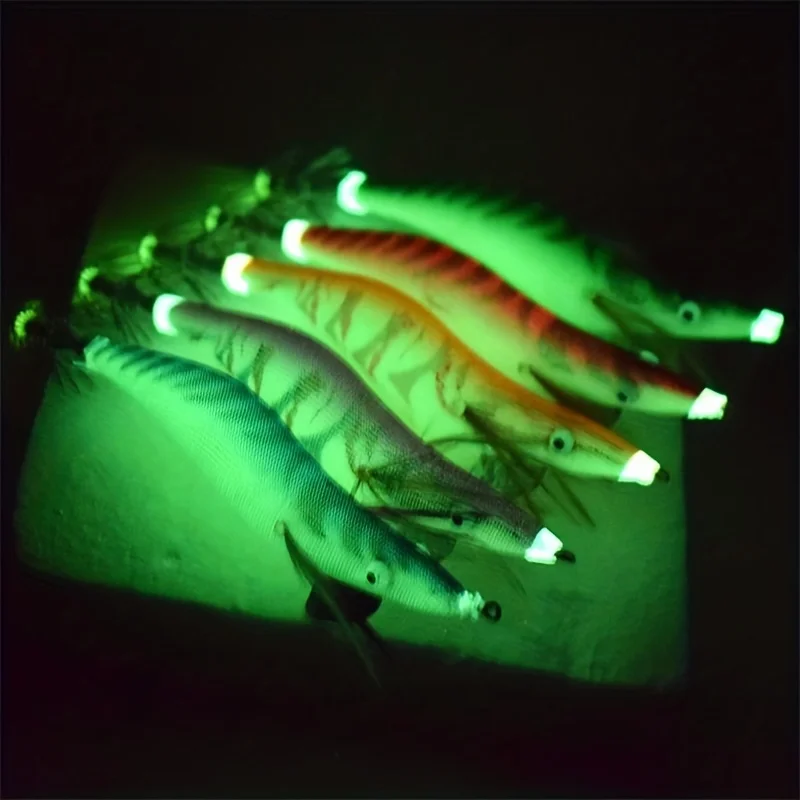 Señuelo gamba luminoso de madera para calamar - imagen 3