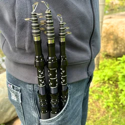 Caña telescópica de pesca portátil para ríos y lagos al aire libre